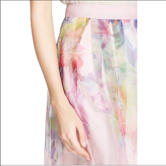 Ted baker  midi length tea skirt size 0 - Picture 2 of 9